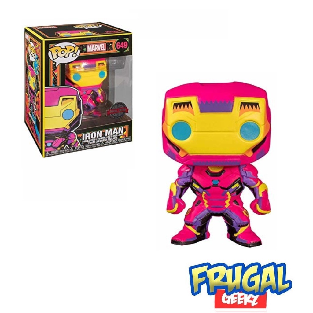 Funko Pop! Marvel Blacklight Iron Man Special Edition Vinyl Figure