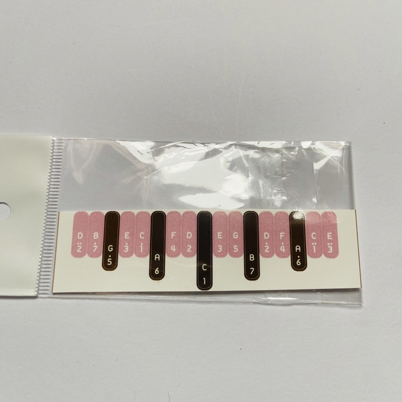 17 Keys Cute Kalimba Note Stickers (Flower, Galaxy, Mermaid, Dog, Cats ...