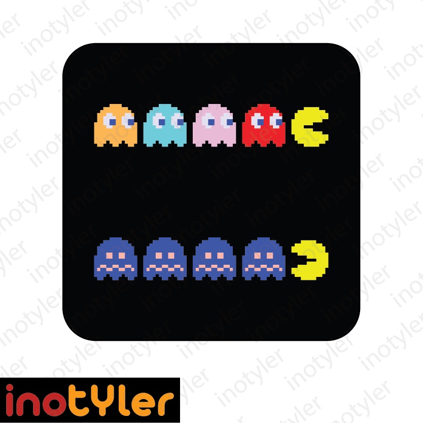 Pac-Man Pacman Chase Ghost Waka Waka Arcade Video Game Old School Cute ...