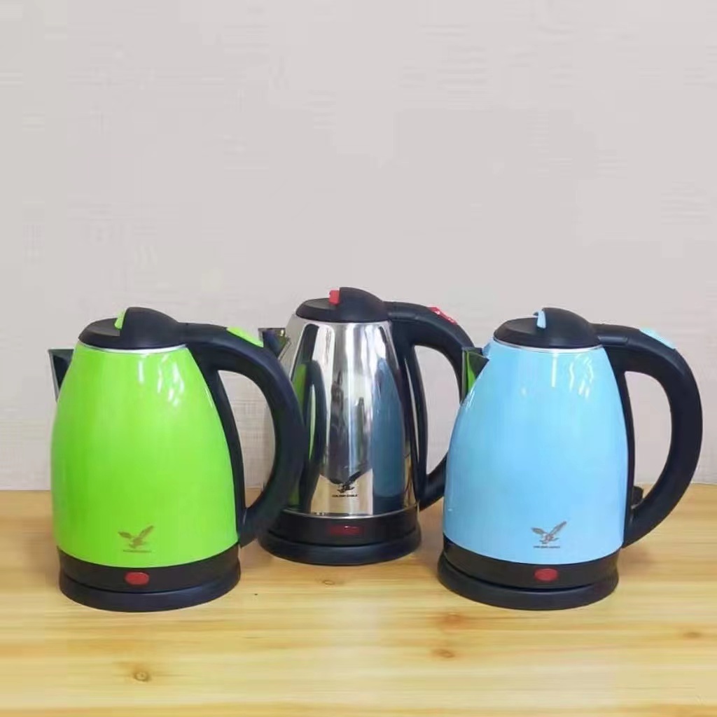 2L STAINLESS and PLASTIC ELECTRIC KETTLE with automatic stop GOLDEN