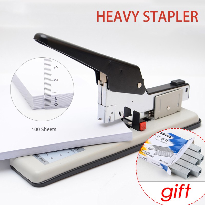 Heavy Duty Metal Adjustable Stapler Paper Bookbinding 120 Sheet Capacity School Office Supplies