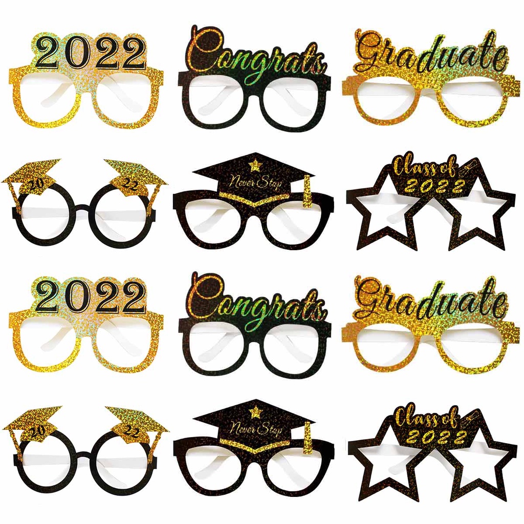 Glitter Paper Glasses Class of 2022 Graduation Party Decorations ...