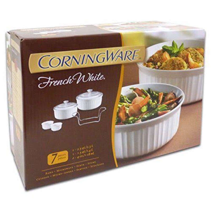 CORNINGWARE FRENCH WHITE 7pieces SET Shopee Philippines