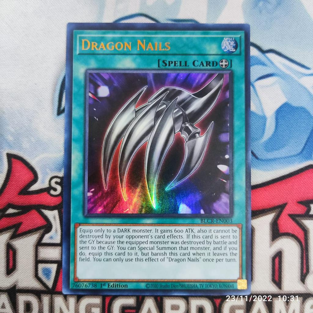 Carta Yu-Gi-Oh! Dragon Nails - BLCR-EN003 - Ultra Rara, 1 Edicin