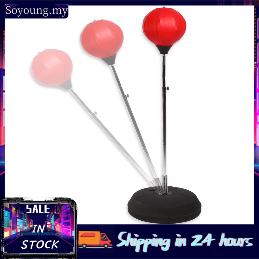 Ready Stock】Soyoung Adult Boxing Punch Bag Stand Ball with Gloves for Speed Training Exercise