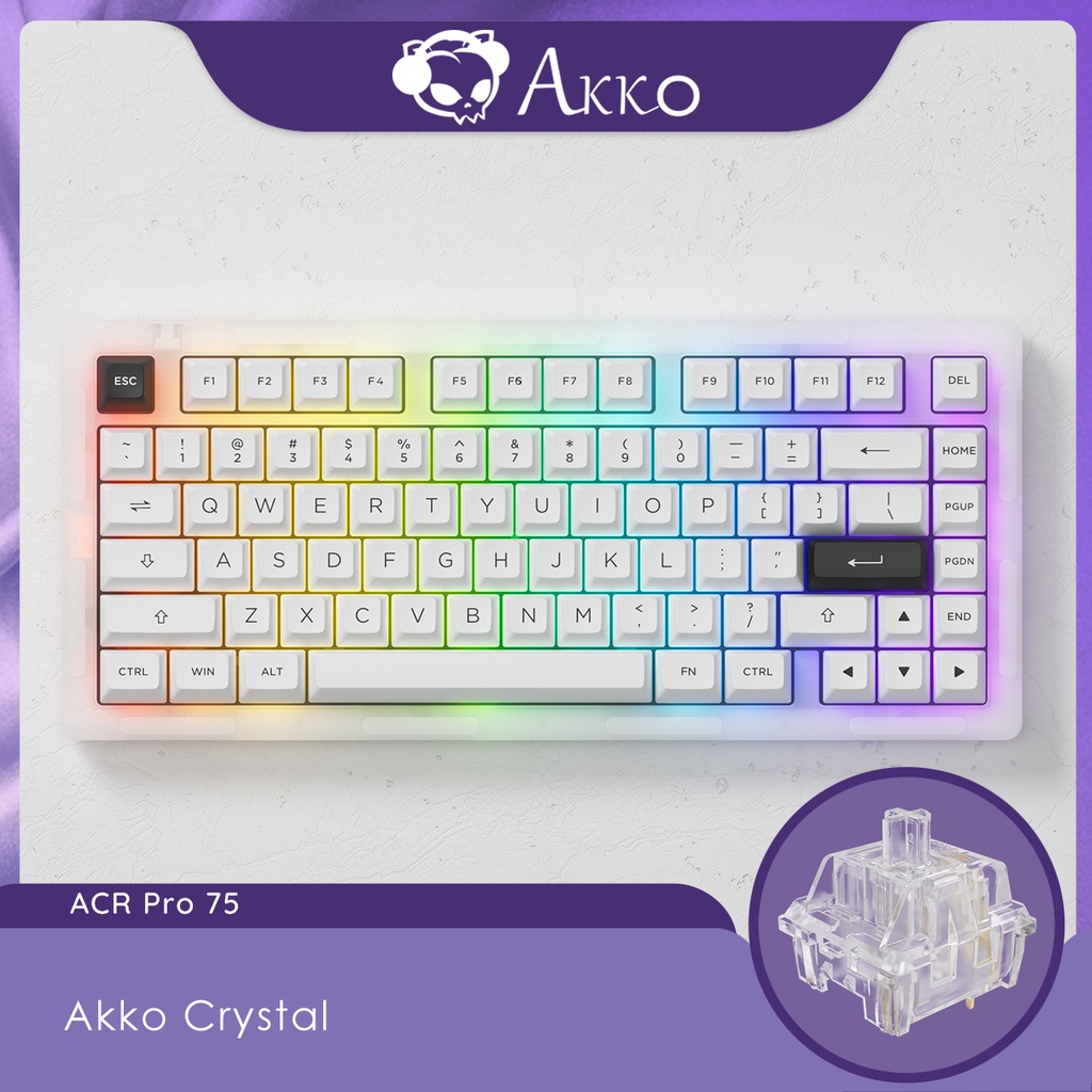 Akko Acr Pro Rgb Hot Swappable Wired Mechanical Keyboard With Arrow Keys Gasket Mounted