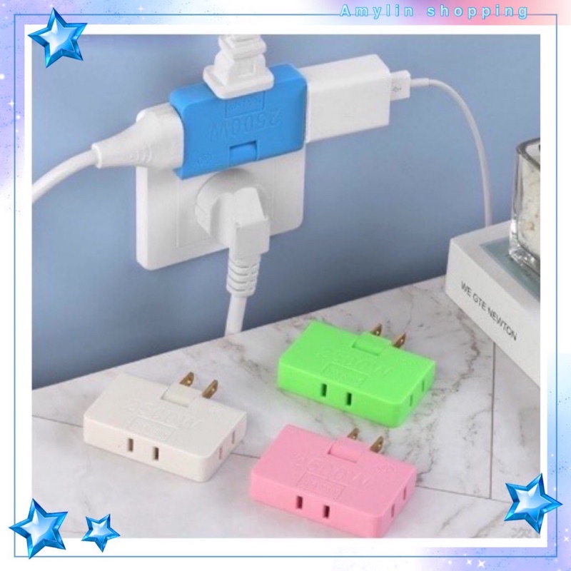 Rotatable Socket Converter 2500W One In Three 180 Degree Extension Plug ...