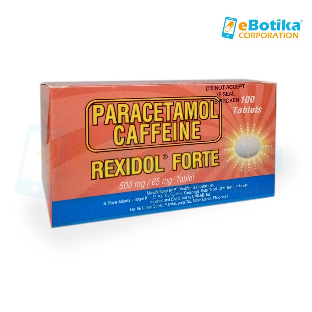 Rexidol Forte 500 mg / 65 mg Tablet (100pcs Tablets) Shopee Philippines