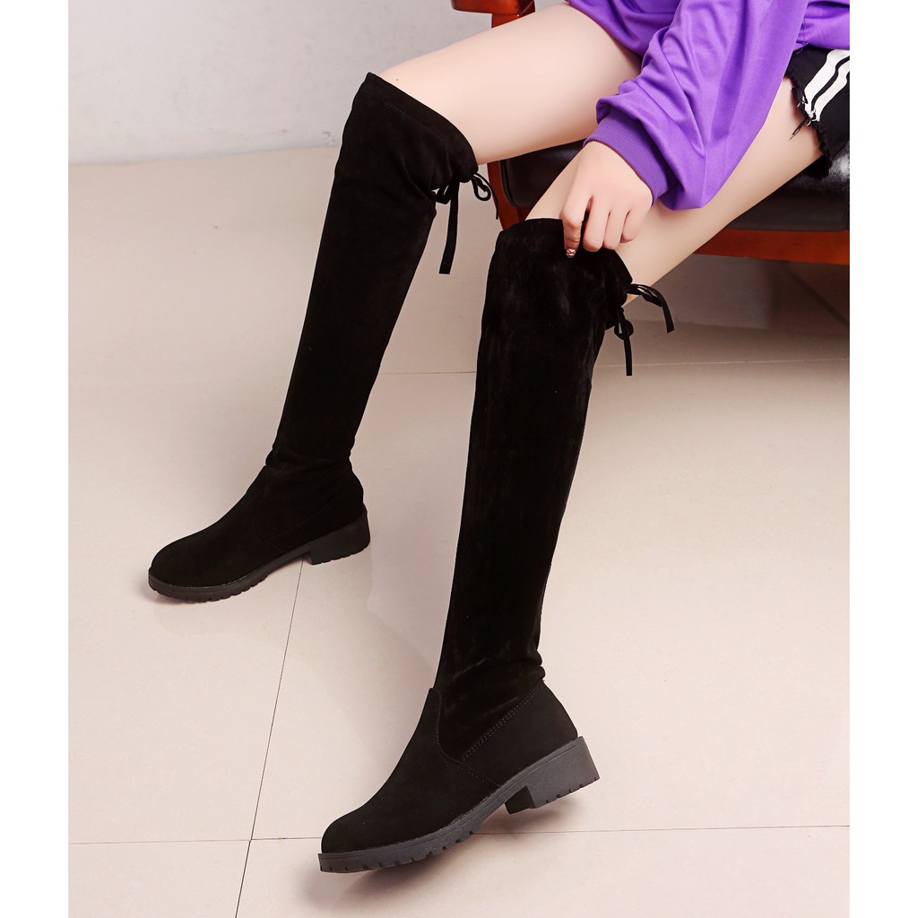 Korean knee high outlet boots