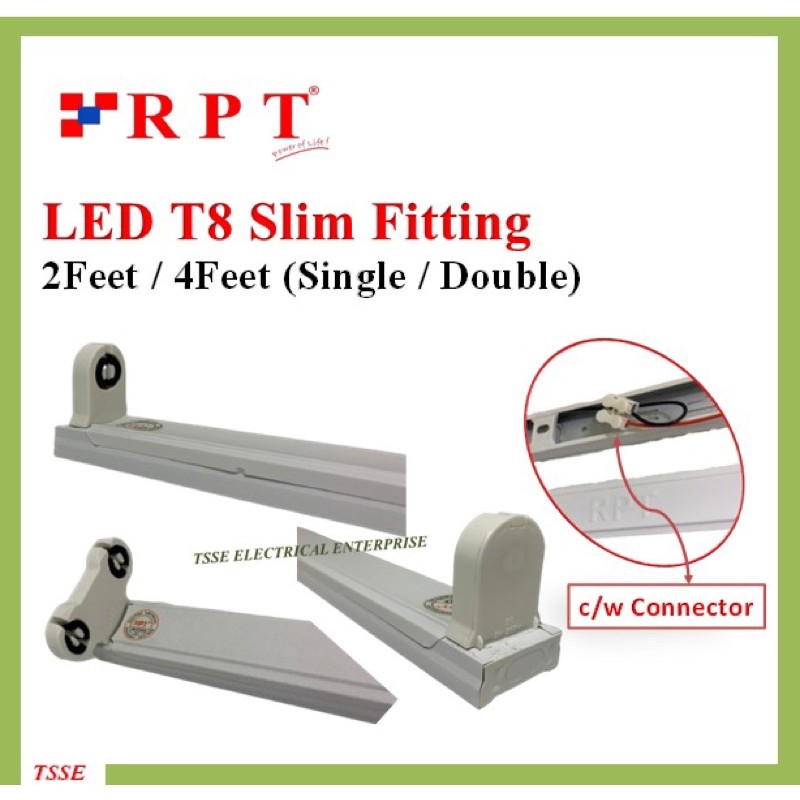LED T8 Casing / LED T8 Fitting Single / Double Casing 2feet 4feet ...