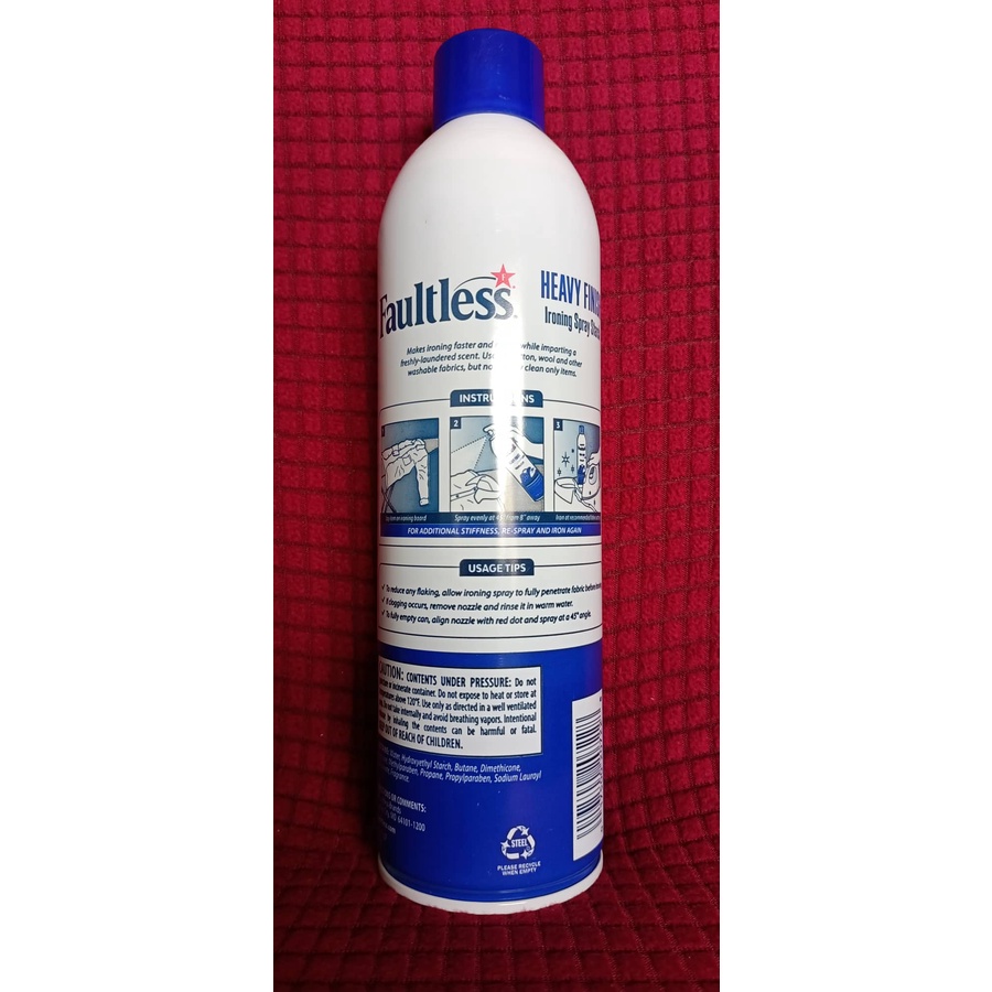 Faultless Ironing Spray Starch Heavy Finish (567 g) | Shopee Philippines