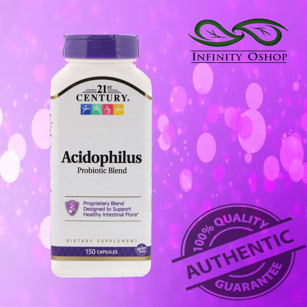 21st Century, Acidophilus Probiotic Blend, 150 Capsules Shopee