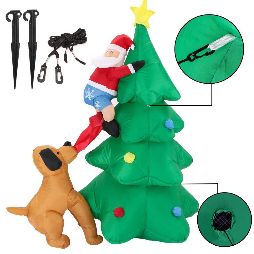 6FT Christmas Inflatable Blow Up Decoration,Inflatable Christmas Tree ...