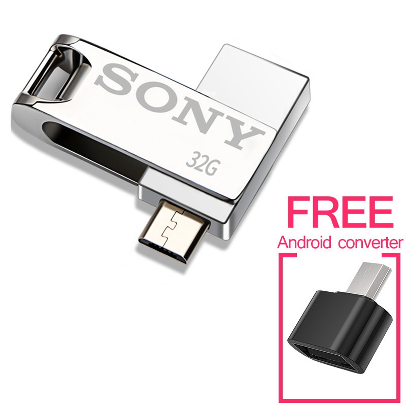 SONY Micro OTG USB Flash Drive 32GB 2 in 1 with Free USB TO Type-C ...
