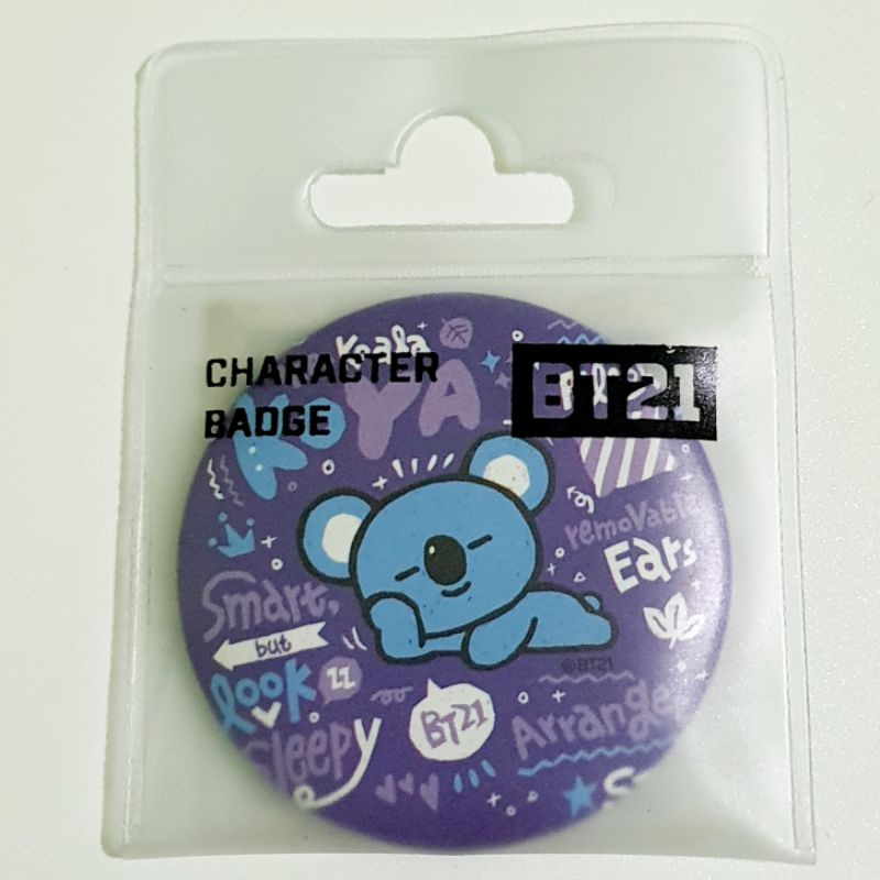BTS BT21 LINE FRIENDS KOYA BADGE PIN OFFICIAL Unsealed | Shopee Philippines