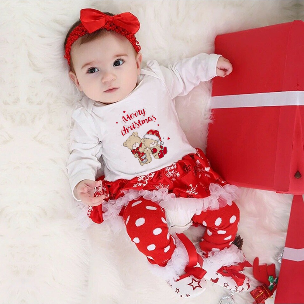 Merry Christmas Innfant Baby Long Sleeve Romper Jumpsuit Newborn Girls Boys Onesie Christmas Deer Print Clothes Gifts Shopee Philippines