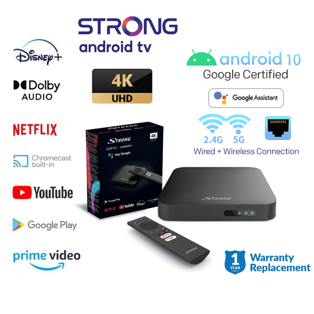 Strong Leap-S1 4K UHD Android TV Media Player Unboxing & Review 