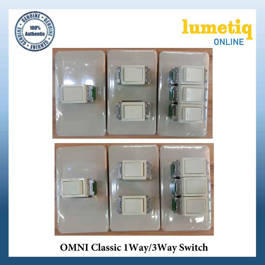 OMNI Classic Switch Set 1way/3way Switch (1/2/3 Gang) | Shopee Philippines