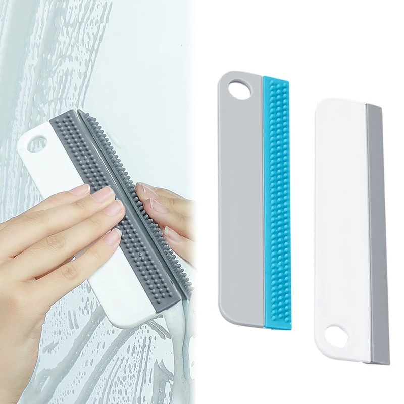 Mini Soft Silicone Glass Wiper / Bathroom Mirror Scraper Glass Squeegee ...