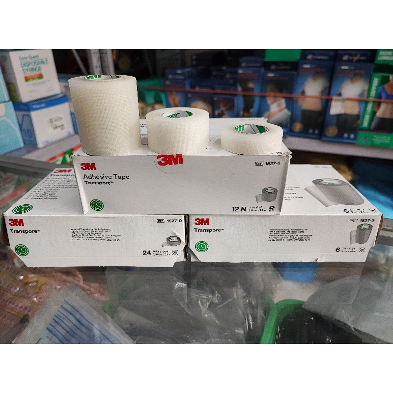 Transpore Adhesive Tape (USA) 1/2 inch, 1 inch & 2 inches Size 3M