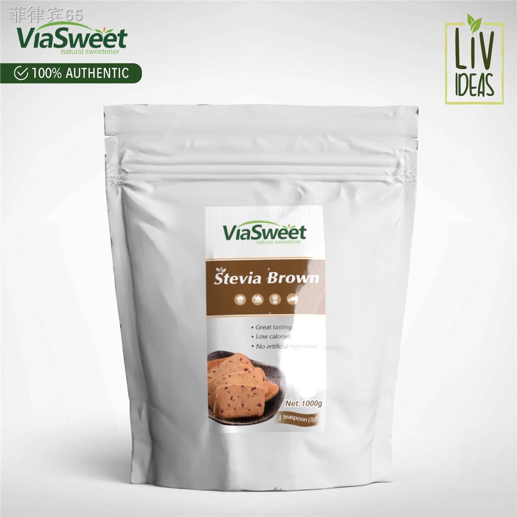 ViaSweet Brown Stevia Blend Granules 1000g / 1kg (Low Calorie Sweetener
