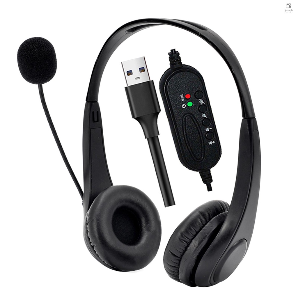 [journalfamily]Call Center Headset with Microphone DualSided Headphone