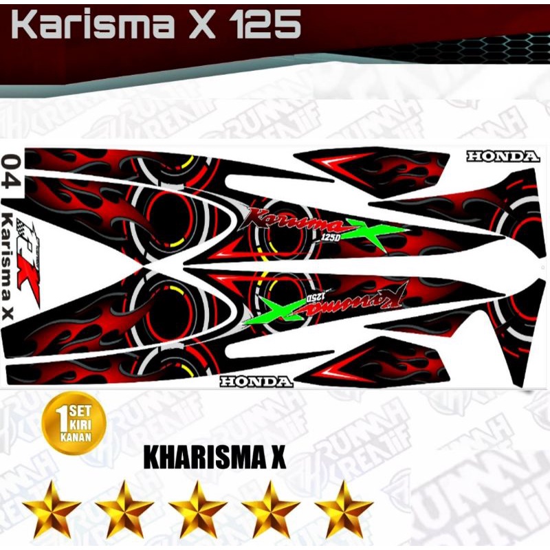 Decal Sticker Striping Variation Honda Karisma X 125 R & Karisma X 125 D |  Decal Wave 125 | Decal Wave 125s | Charisma Decal | Charisma Stiping |  Charisma Trim 15 | Shopee Philippines