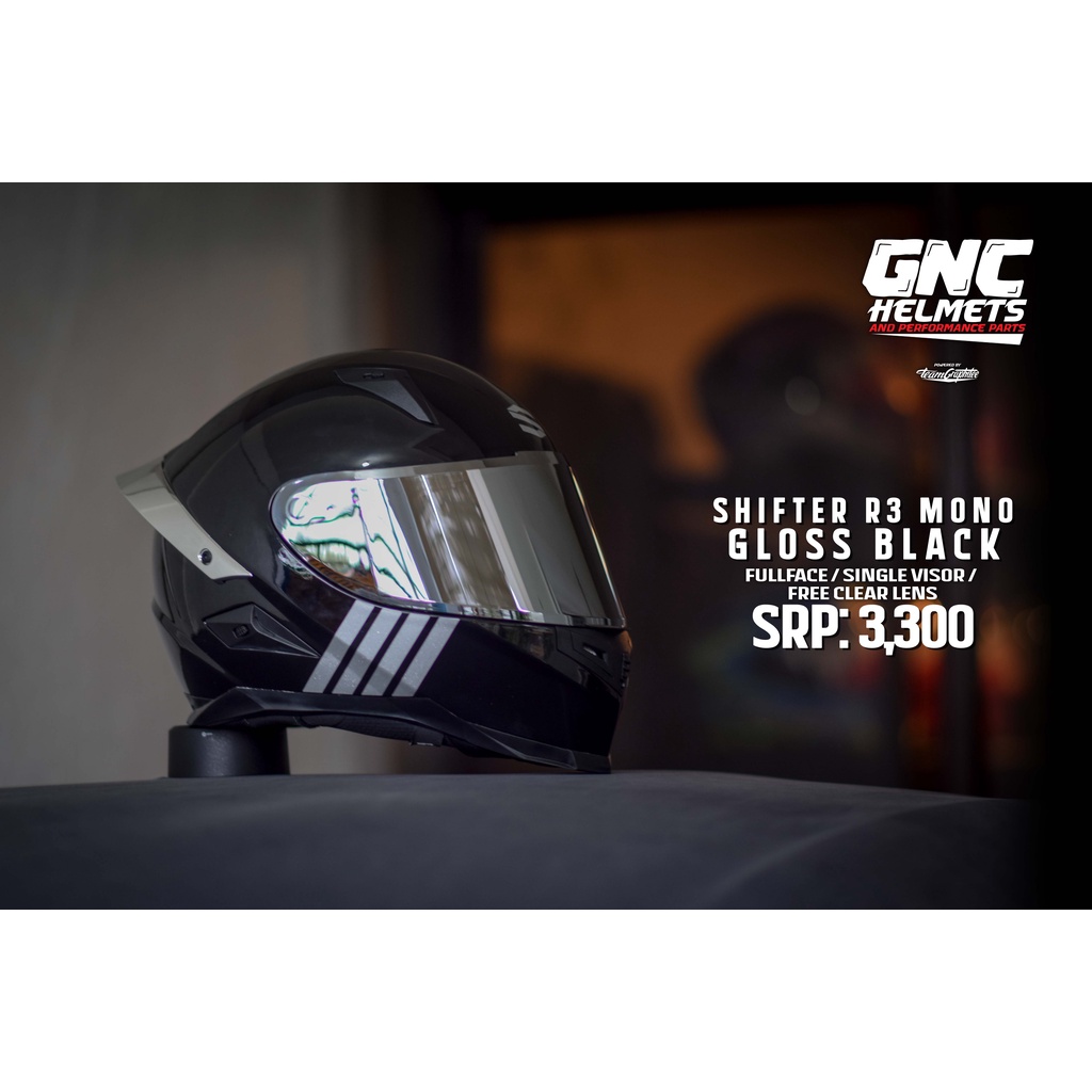 Shifter R3 Mono (Full face / Single visor) Shopee Philippines