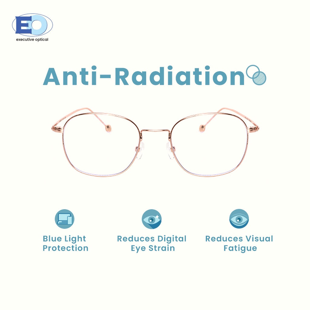 Eo Trendz Tr190919 Non Graded Anti Radiation Eyeglasses For Men And Women Shopee Philippines