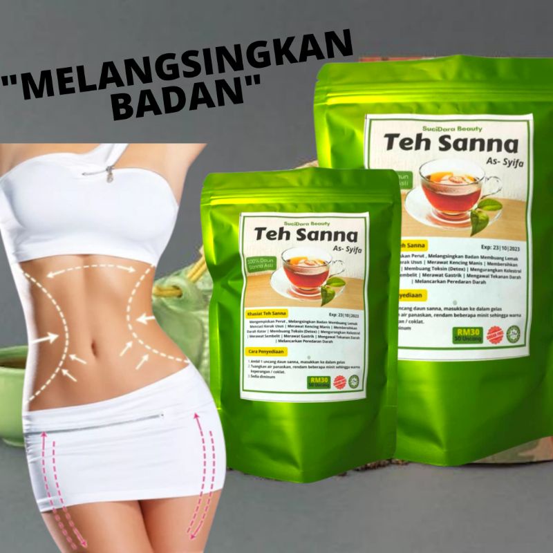 Slimmy Body And Skinny Legs Tea Teh Senna Bantu Rawat Kencing Manis