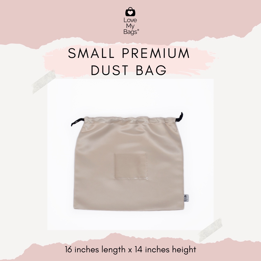 Love My Bags Premium Dust Bag Small for bag storage travel closet thick silky washable