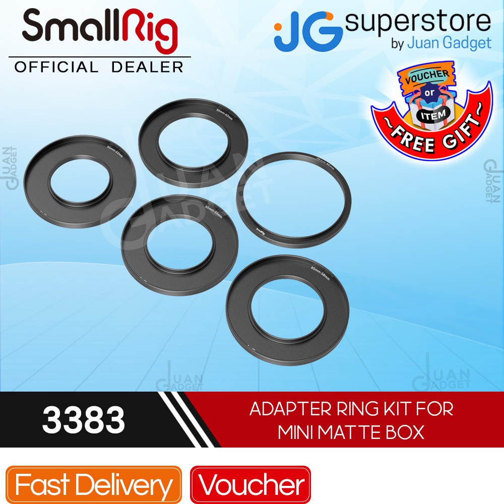 SmallRig Adapter Rings Kit for Mini Matte Box CPL ND Round Lens Filters ...