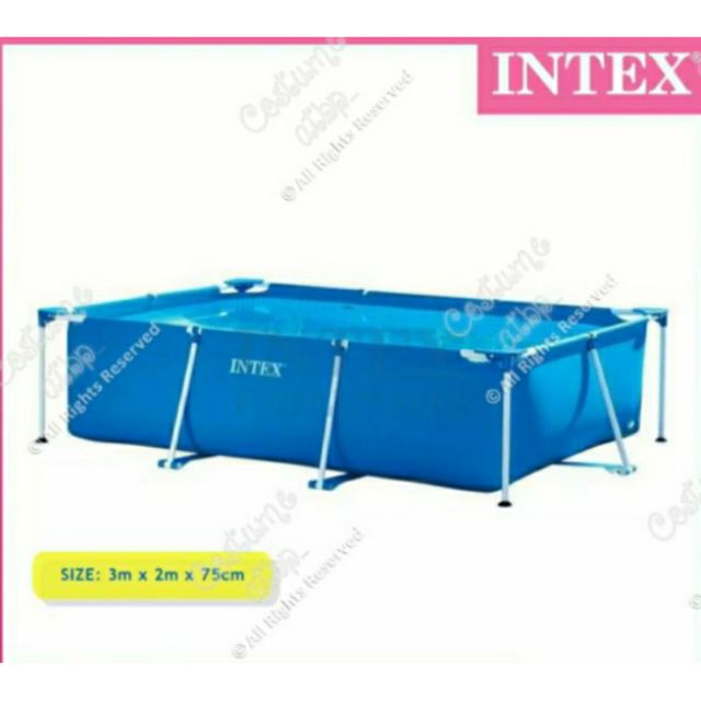 Intex Rectangular Frame Pool (3.00M x 2.00M x 75CM) | Shopee Philippines