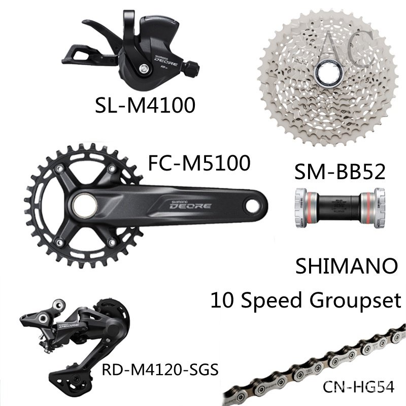 SHIMANO DEORE M4100 1x10 Speed Groupset FC M5100 Crankset SL