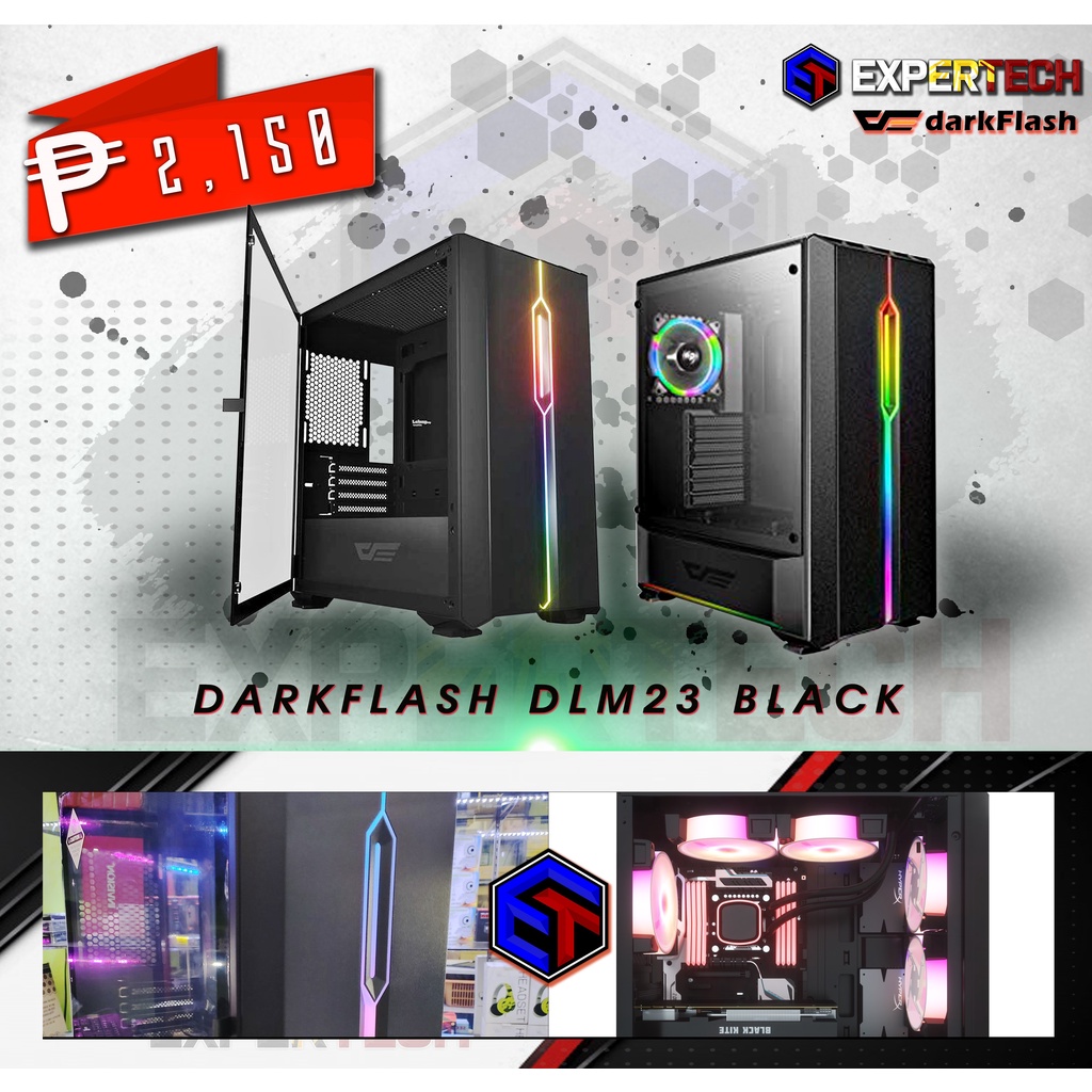 Darkflash Dlm23 Door Opening Of Tempered Glass Luxury M Atx Gaming Case Shopee Philippines