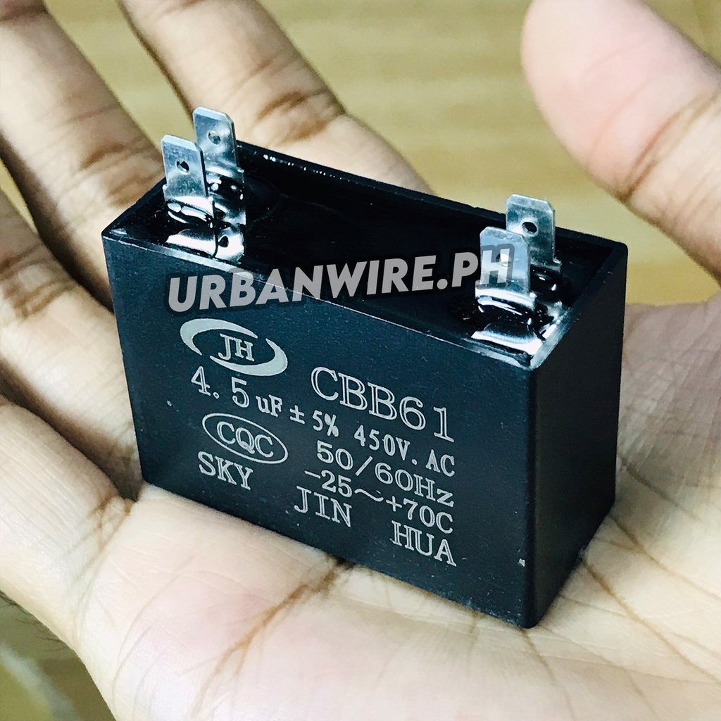 4.5UF/450V Electric fan Capacitor Terminal Type Heavy Duty Shopee