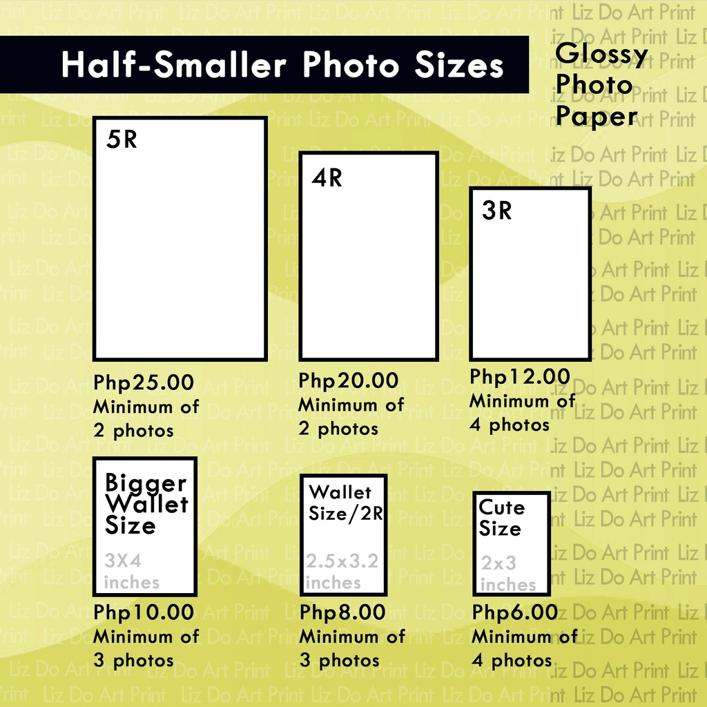 Photo Printing Photo Services Glossy Cute Wallet Bigger Wallet 3R 4R 5R Sizes Shopee 