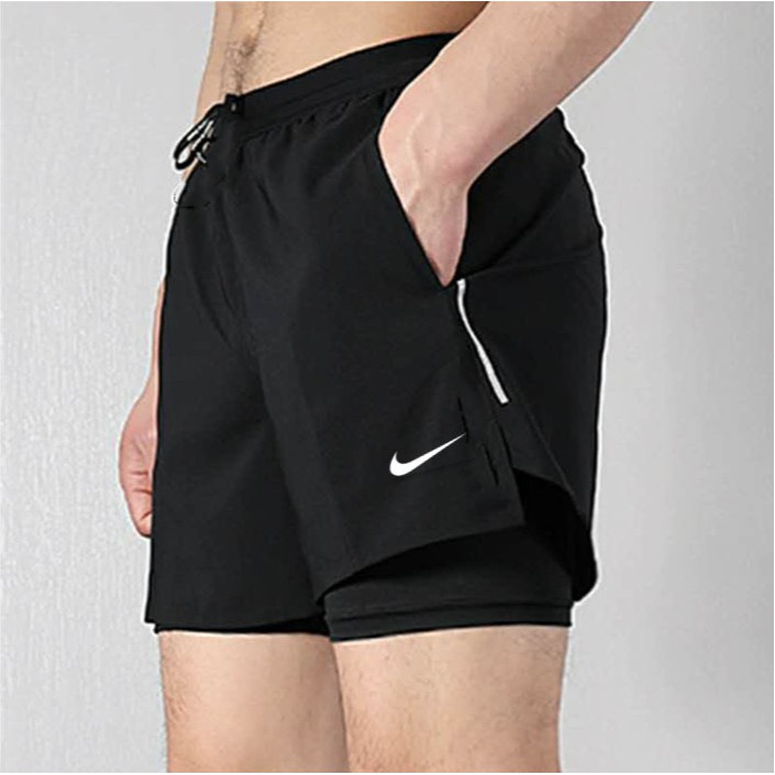 ∈❁8013# Nike Sporty Running shorts with cycling unisex  (yoga/running/swimming) | Shopee Philippines