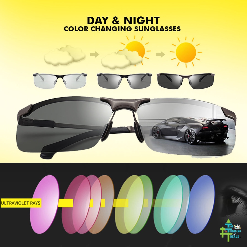 Polarized Day & Night Color Changing Eyeglasses (Japan Tech) Shopee