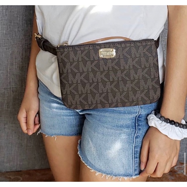 Michael kors logo belt bag sales