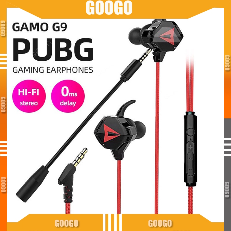 GAMO G9 Gaming Headphone Stereo Bass Earphone Sport PUBG Earbuds