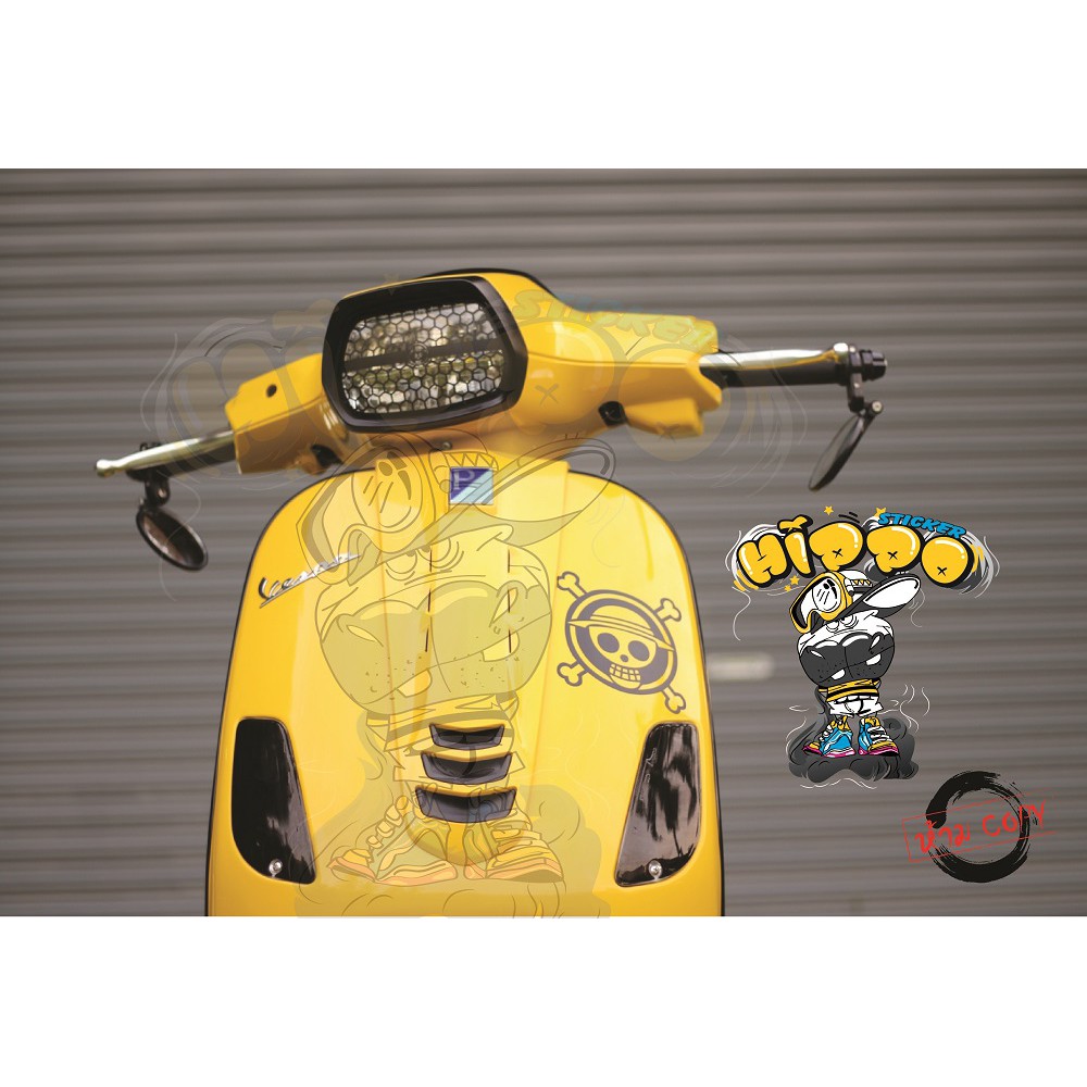 Vespa S 125 Signal Protective Film Sticker Front + Rear Black Headlamp