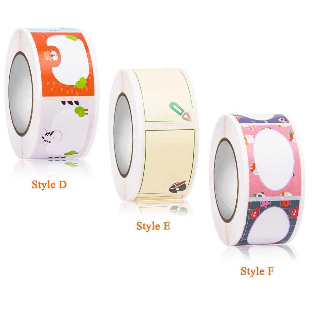 Cute Pattern Name Tag Stickers Labels - Colorful Border For Parties ...