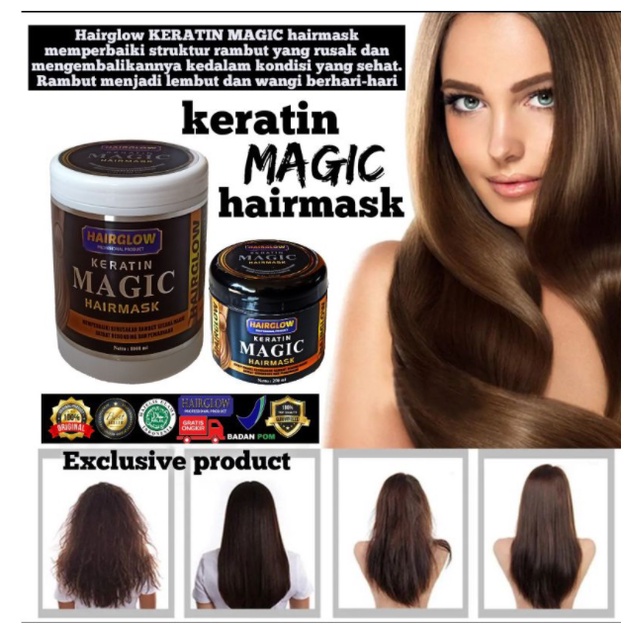Hairglow KERATIN MAGIC HAIRMASK / Medicine For Dry Damaged And