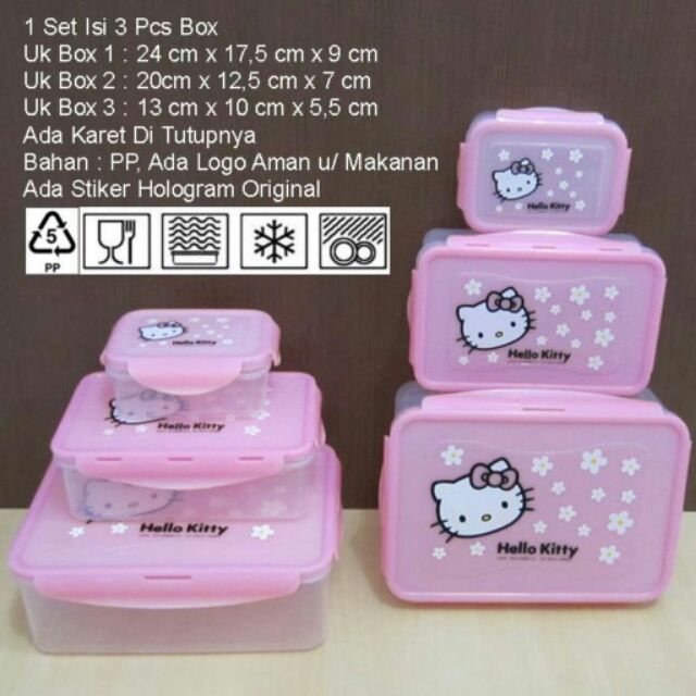 Hello Kitty 3-Layer Food Box | Shopee Philippines