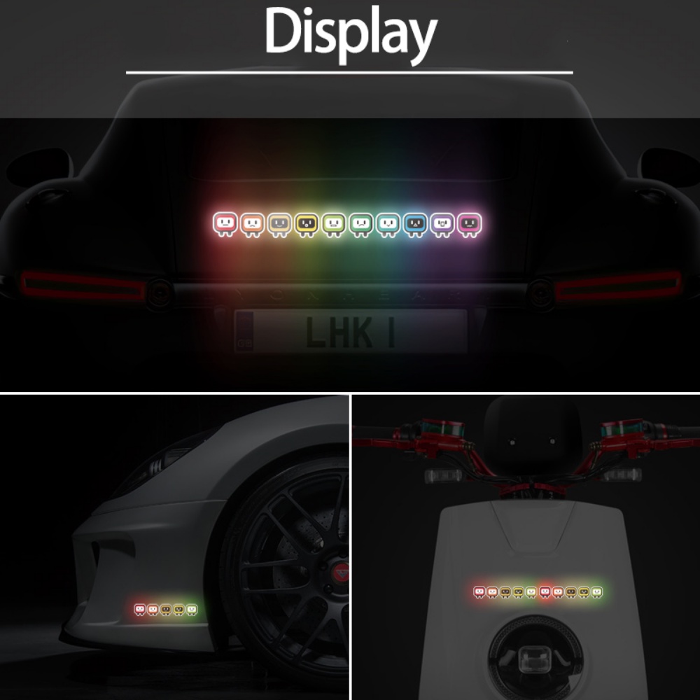 3M Motorcycle Car Bike Sticker Cube Man High Reflective Warning ...