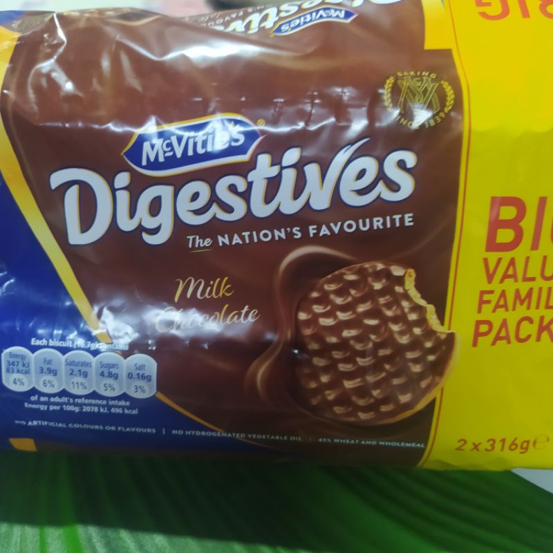 McVities Digestives Milk chocolate 2x 316grams Shopee Philippines