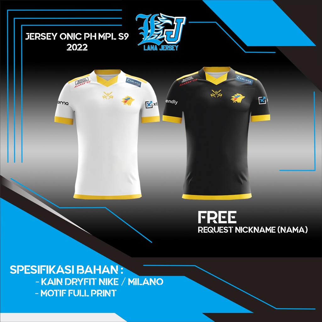 Bren Esports Jersey 2022 Jersey Clothes ONIC PH 2022 MPL S9 GAME Mobile ...