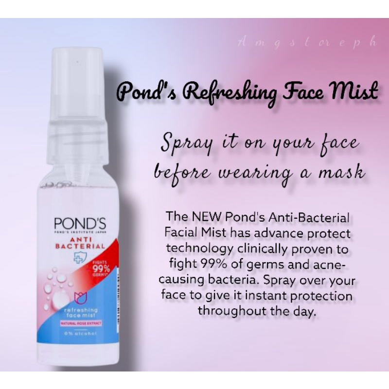 Pond's Facial Mist With Natural Rose Extract 50 ml Shopee Philippines