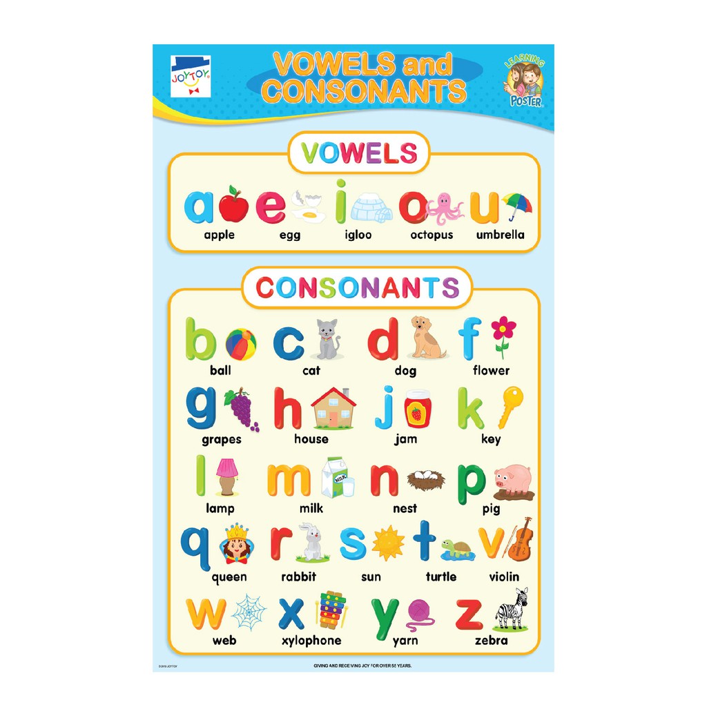 Joytoy Vowels And Consonants Poster Shopee Philippines